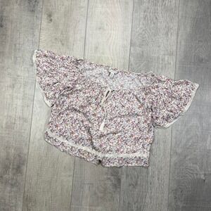 Women's vintage 2000s floral American Eagle outfitters oversized blouse Size xs